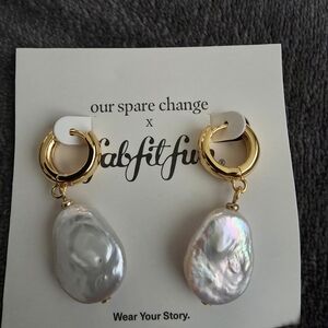 Gold Filled and Pearl Earrings